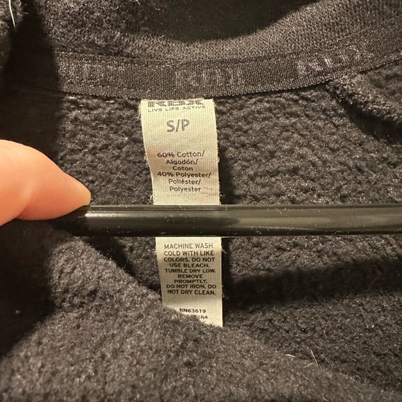 Black Women's Asymmetrical Zip Sweatshirt - Picture 3 of 6